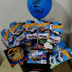 HOT WHEELS BIRTHDAY GIFT BASKET. (PICK UP IN MODESTO)