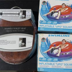 Pool Floats And Toilet Bowl Lid (both Brand New)