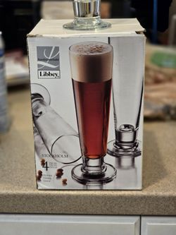 Libbey Stockholm Beer/ Drink Glasses