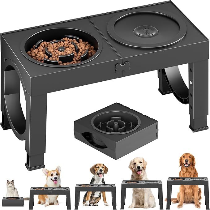 XIAZ Slow Feeder Dog Bowl Stand