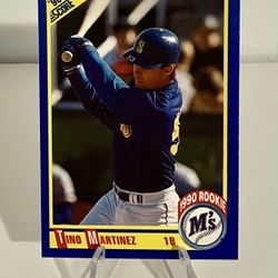 1990 Score TINO MARTINEZ RC #596 Rookie Seattle Mariners