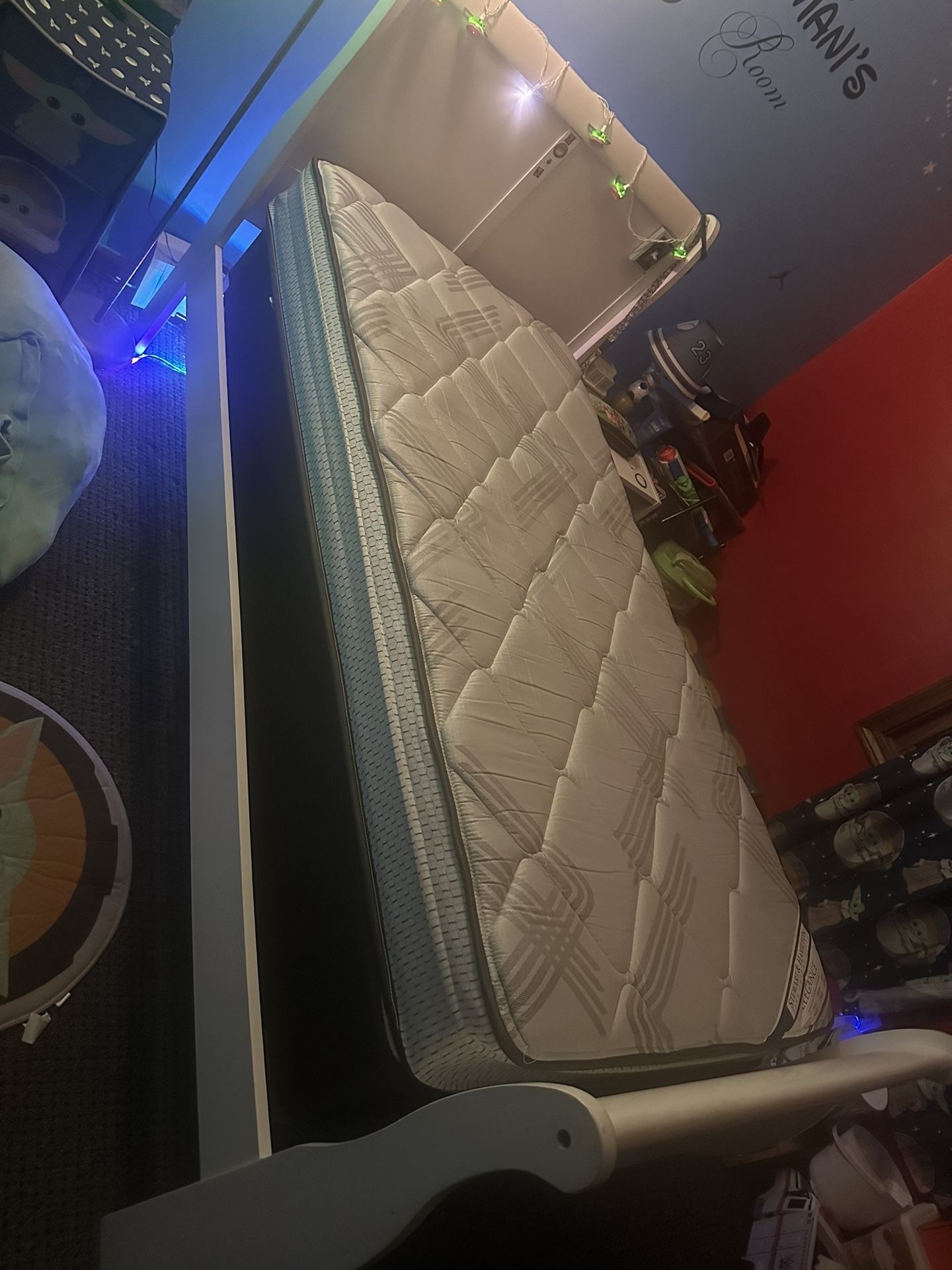 Twin Bed Frame With Mattress And Box Spring Like New