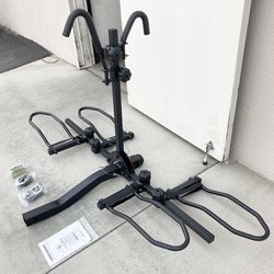 (NEW) $115 Heavy Duty 2-Bike Rack Wobble Free Tilting Electric Bicycle Carrier, 2-inch Hitch 160lbs Max 