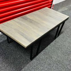 Wood Coffee Table with Metal Legs