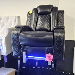 Power Recliner Chair With Storage Usb Outlet & LED $249 