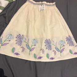 Zara Girls Embroidered Skirt Size 8-9