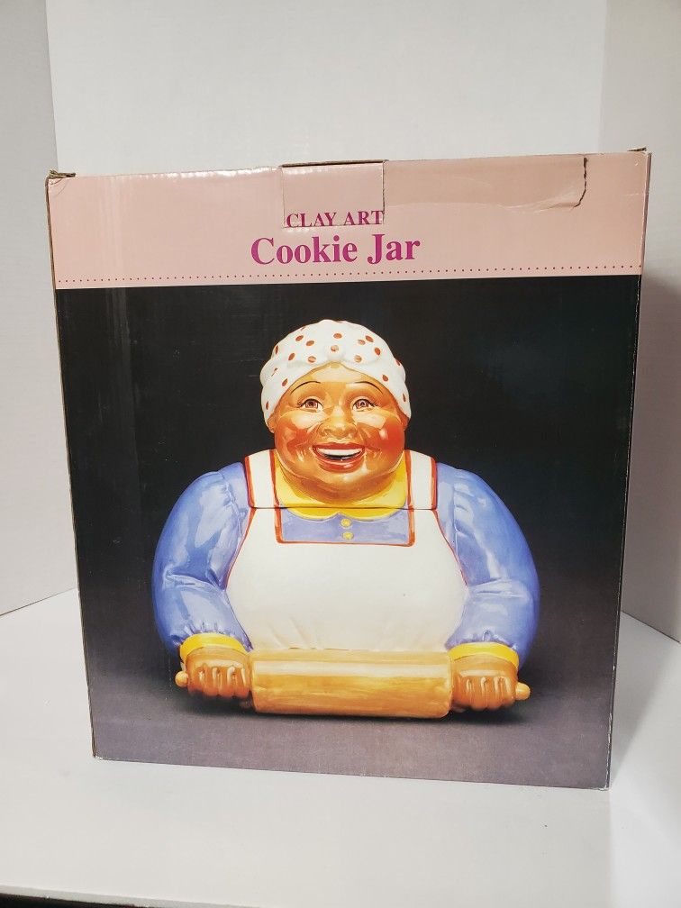 Vintage Clay Art "Baking Time" Cookie Jar