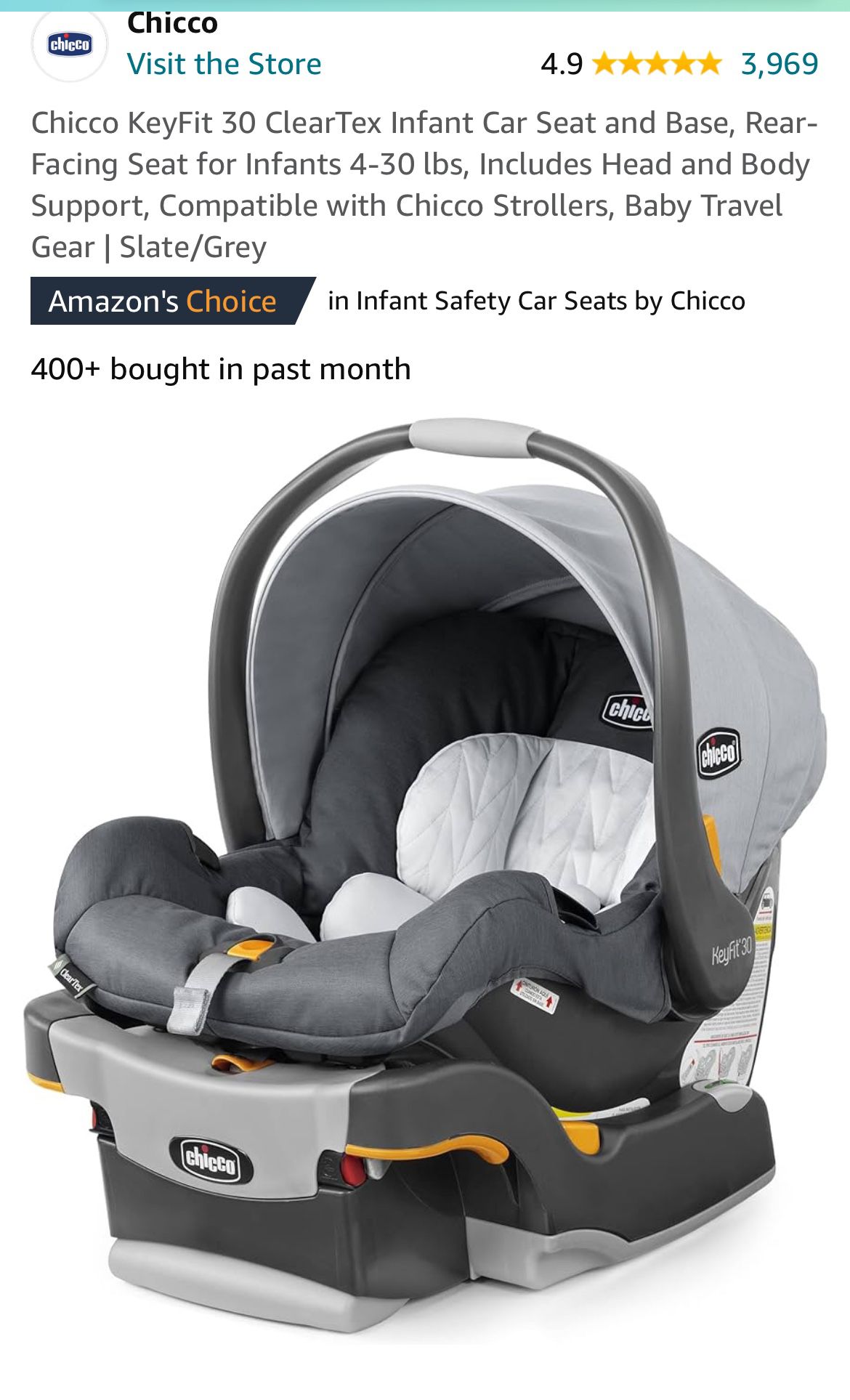 Chicco KeyFit 30 Infant Car Sit And Base New With Out Box