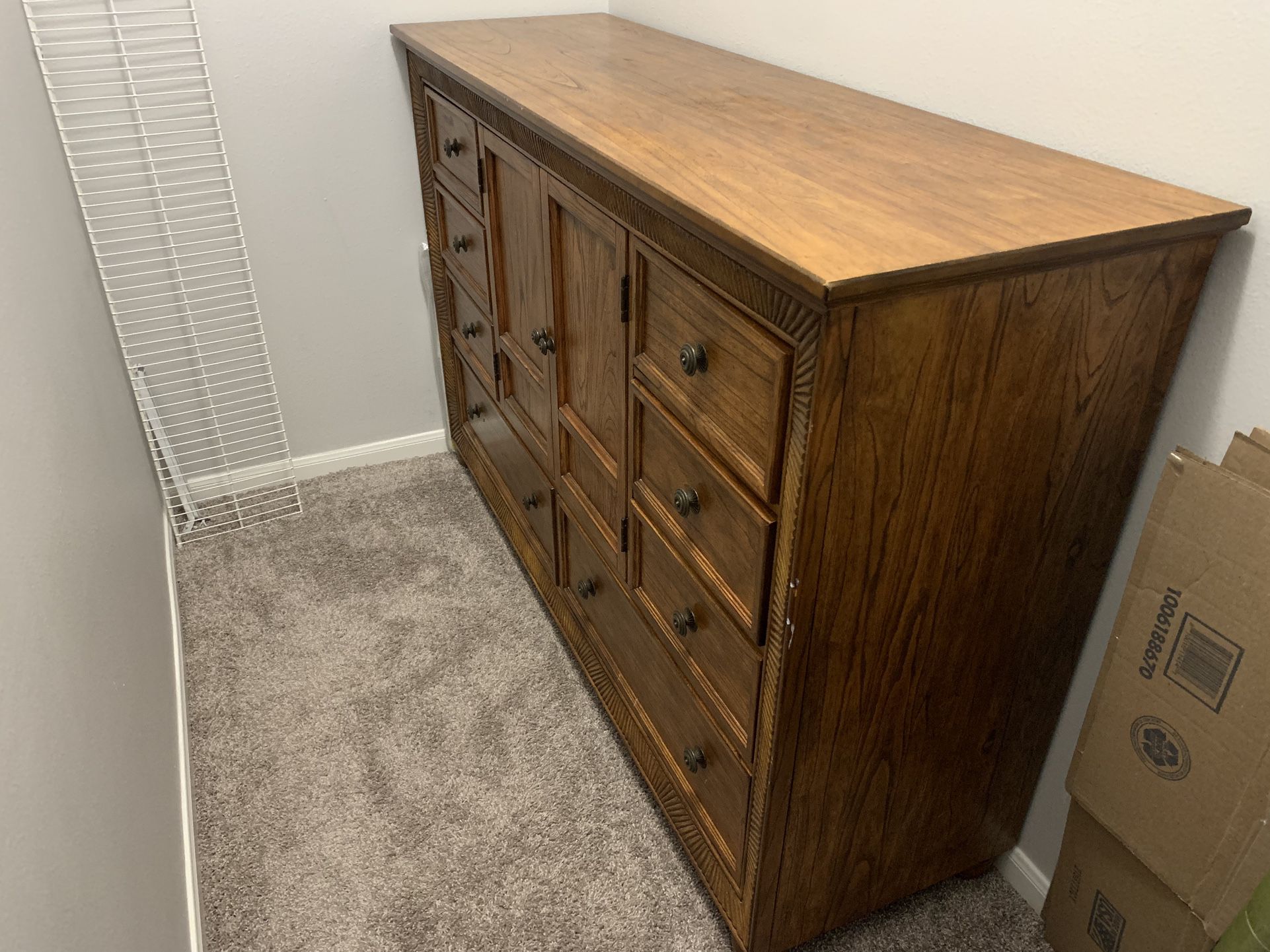 Solid Wood Brown Dresser