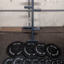 Olympic Weight Set With Tree 