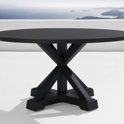 Arhaus - Montego Outdoor Aluminum Round Table and Chairs Dining Set