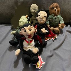 Vintage 1999 Universal Studios Stuffins Monsters Plush Dolls