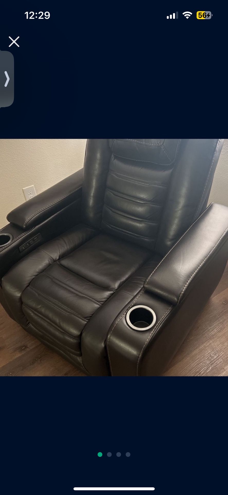 Leather Recliner Sofa