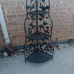 48" Vintage Metal Folding Shelf Organizer 