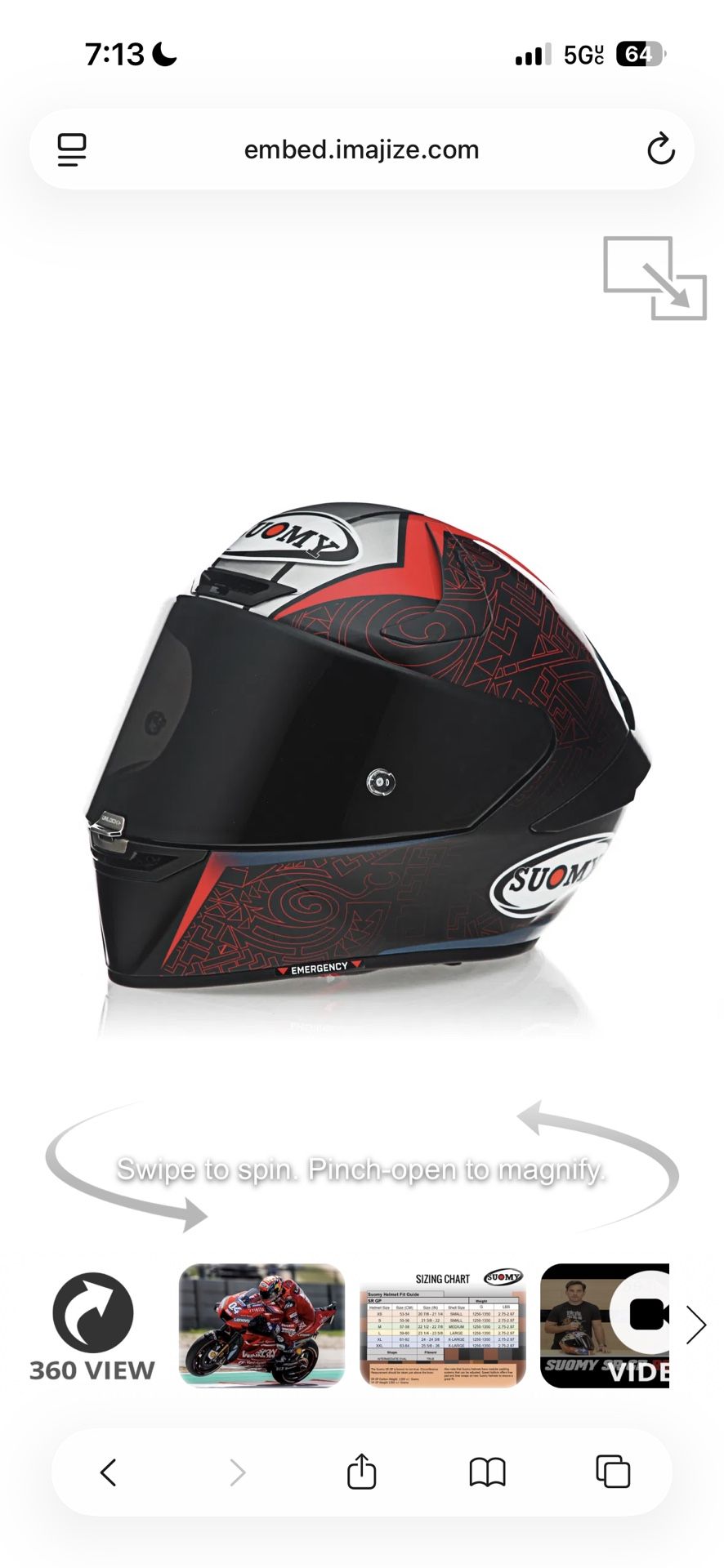 SUOMY SR-GP BAGNAIA HELMET
