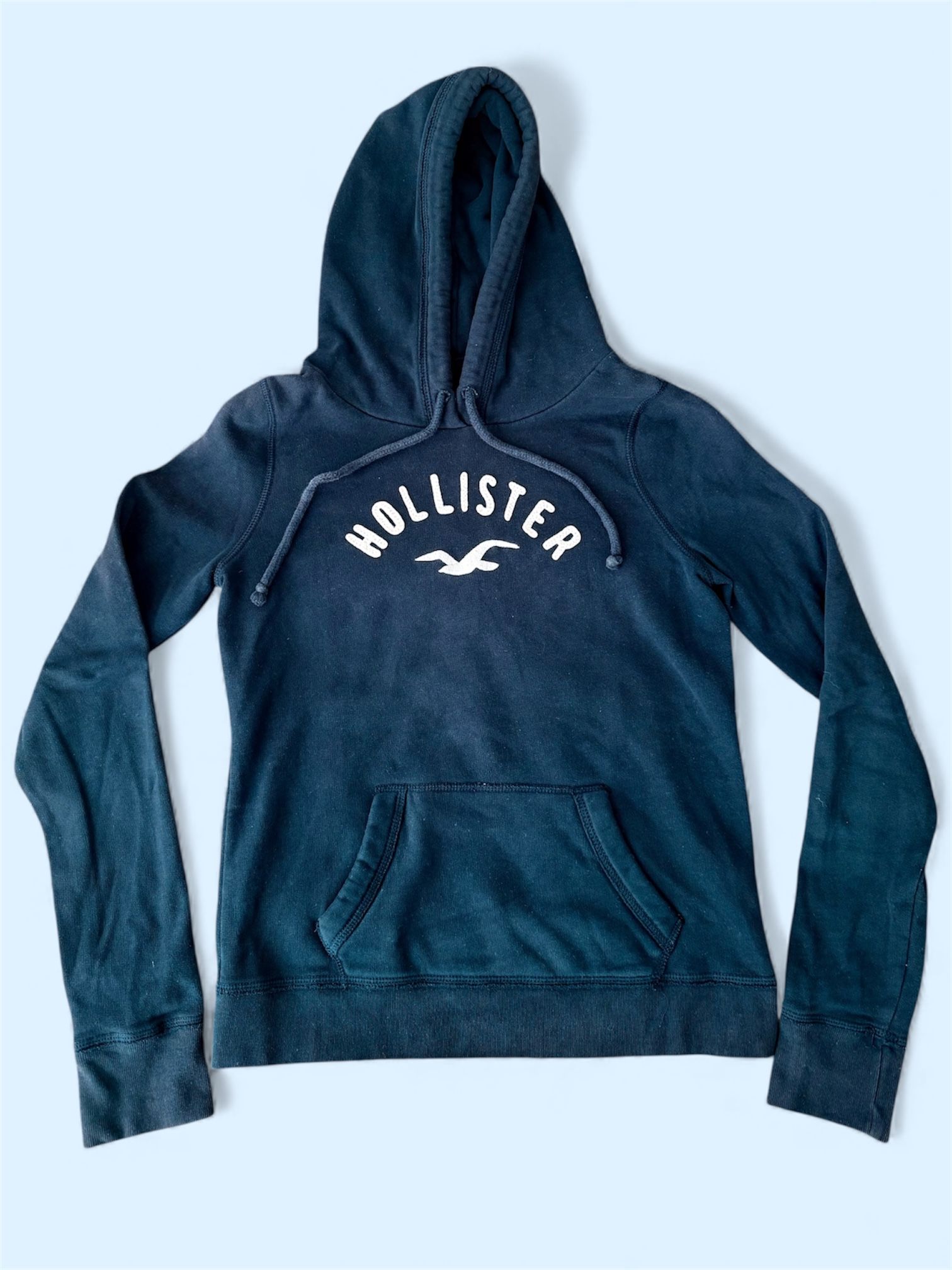 Hollister Youth 10-12 Navy Blue Pullover Hoodie EUC