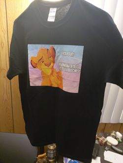 Custom Made Simba Meme Graphic Tee Size MEDIUM