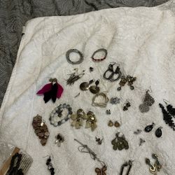 26 Earrings, 3 Bracelets, & 1 Necklace $10 For All 