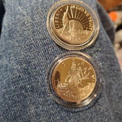 CB43SX270 LOT OF 2 LOWER MINTAGE PROOF COMMEMORATIVE HALF DOLLARS 