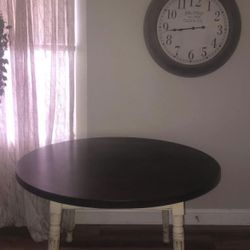 Reclaimed Distressed Old Round Dining Table with 27in legs