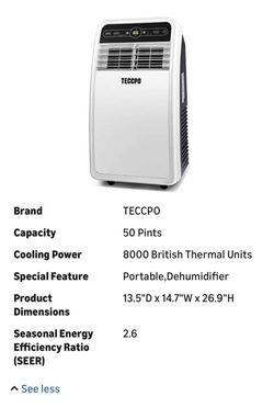 TECCPO Portable Air Conditioner