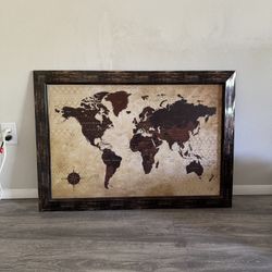 World Map Art Frame