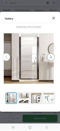 TcwVwc Frameless Pivot Shower Door 34 Inch x 72 Inch 6mm Clear Tempered Glass with Explosion Proof Film Reversible Matte Black Hardware