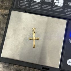 14K Gold Cross Pendant