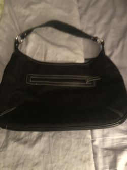 Nine West Black Nylon Purse w/Red Lining