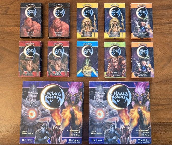Blue Moon board game plus 10 expansion decks