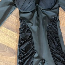 Black Jumpsuit By Sheen Size Small With Little Knife On The Side Brand New