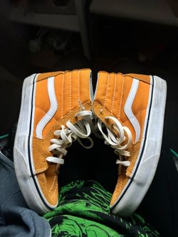 Vans Sk8-Hi Orange Suede High-Top Sneakers