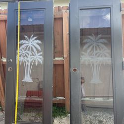 Storm-resistant glass doors 