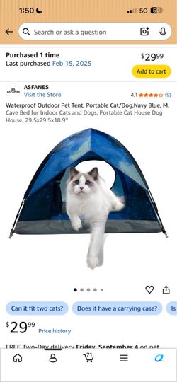 Waterproof Outdoor Dog Cat Pet Tent Navy Blue Medium