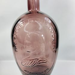 Vintage Wheaton Glass Amethyst Bottle The Father Of Our Country Whashington