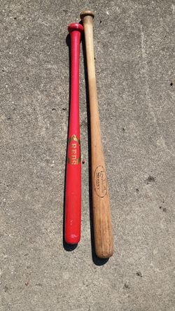 Vintage Wooden Bats:  Clemente and Rose