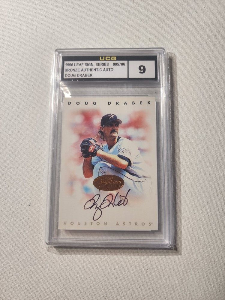 1996 Leaf Signature Series Bronze Doug Drabek Auto UCG 9 Mint