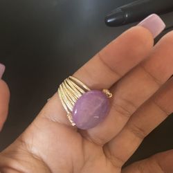 Gold Fill Ring With A Beautiful  Purple Stone 