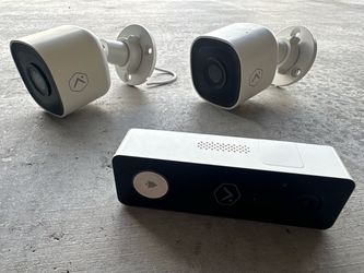 Outdoor Wi-Fi Cameras & 1 Doorbell Camera with Two-Way Audio