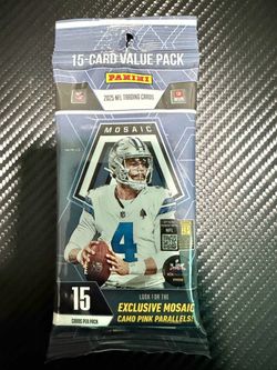 2025 Panini Mosaic Football - 15 Card Jumbo Cello Factory Sealed Fat Pack