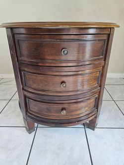 Curved Wooden Nightstand