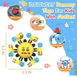 Transformable Fidget Spinner Toys for Kids and Adults,3 PCS Easter Basket Stuffers Finger Sensory Toy for Teens with Autism ADHD Anxiety Relief,Valent
