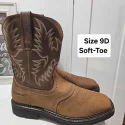 Ariat Soft Toe Work Boots Size 9