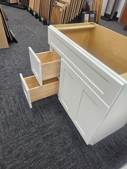 36” Vanity Cabinet w/ Drawers (Solid Wood + Plywood) – Free Delivery 30 Miles