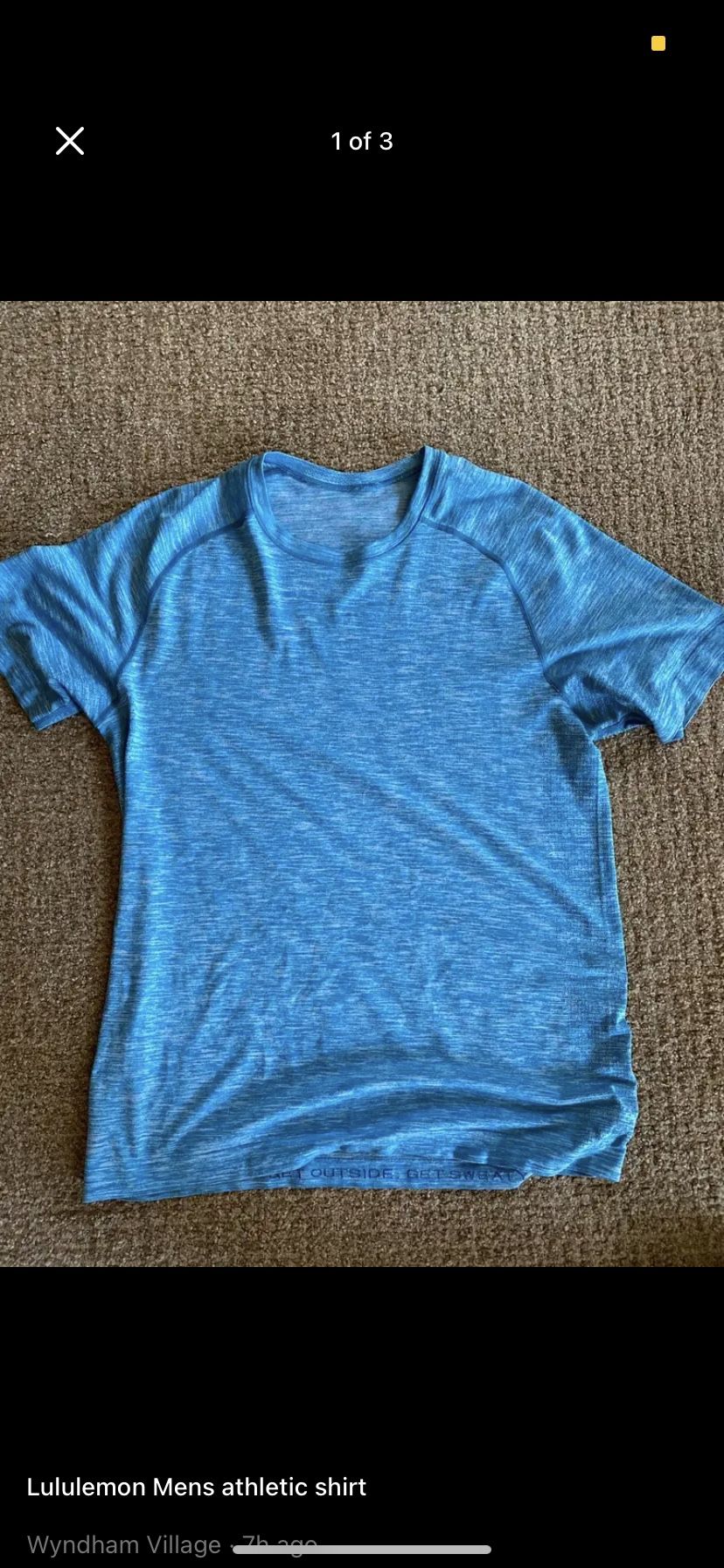 Lululemon mens M Athletic Shirt