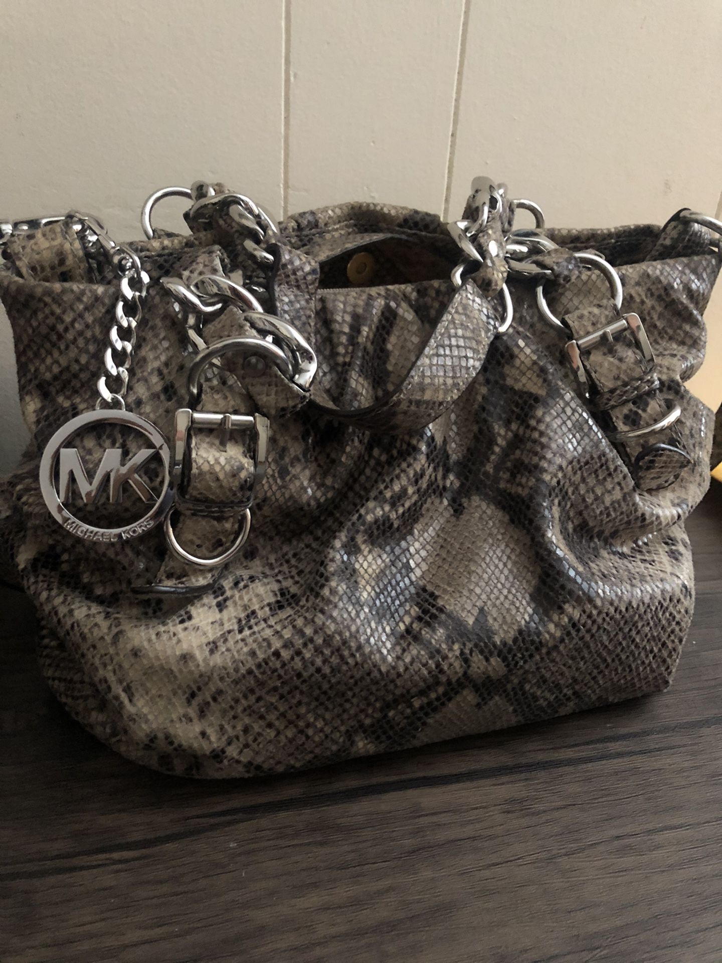 MK- Python Leather Tote Bag