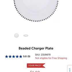 Black Beaded Charger Plates