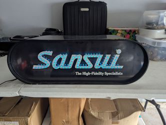 Sansui lighted dealer sign