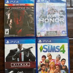 PS4 Games Clearance 1 For $15 , $40 For Them All/ Metal Gear Solid V: The Phantom Pain / For honor / Hitman/ the Sims4