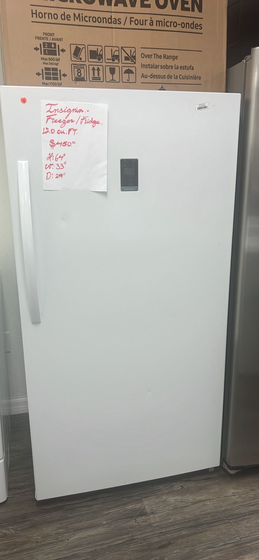 New Freezer and Fridge 2in1 17.0 cu ft working perfect with warranty delivery available Dimension: W 33” D 29” H 64”